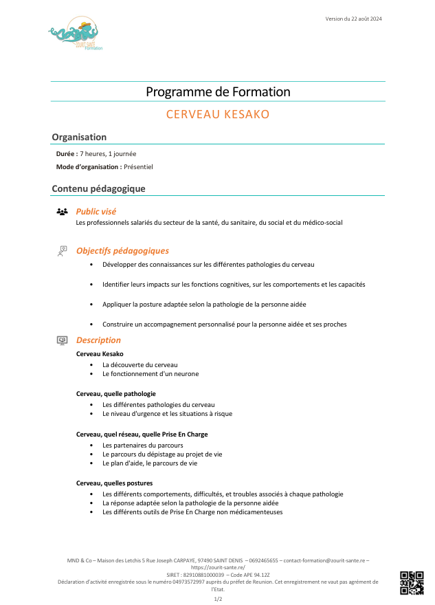 Découvrez notre programme de formation « Cerveau Kesako »